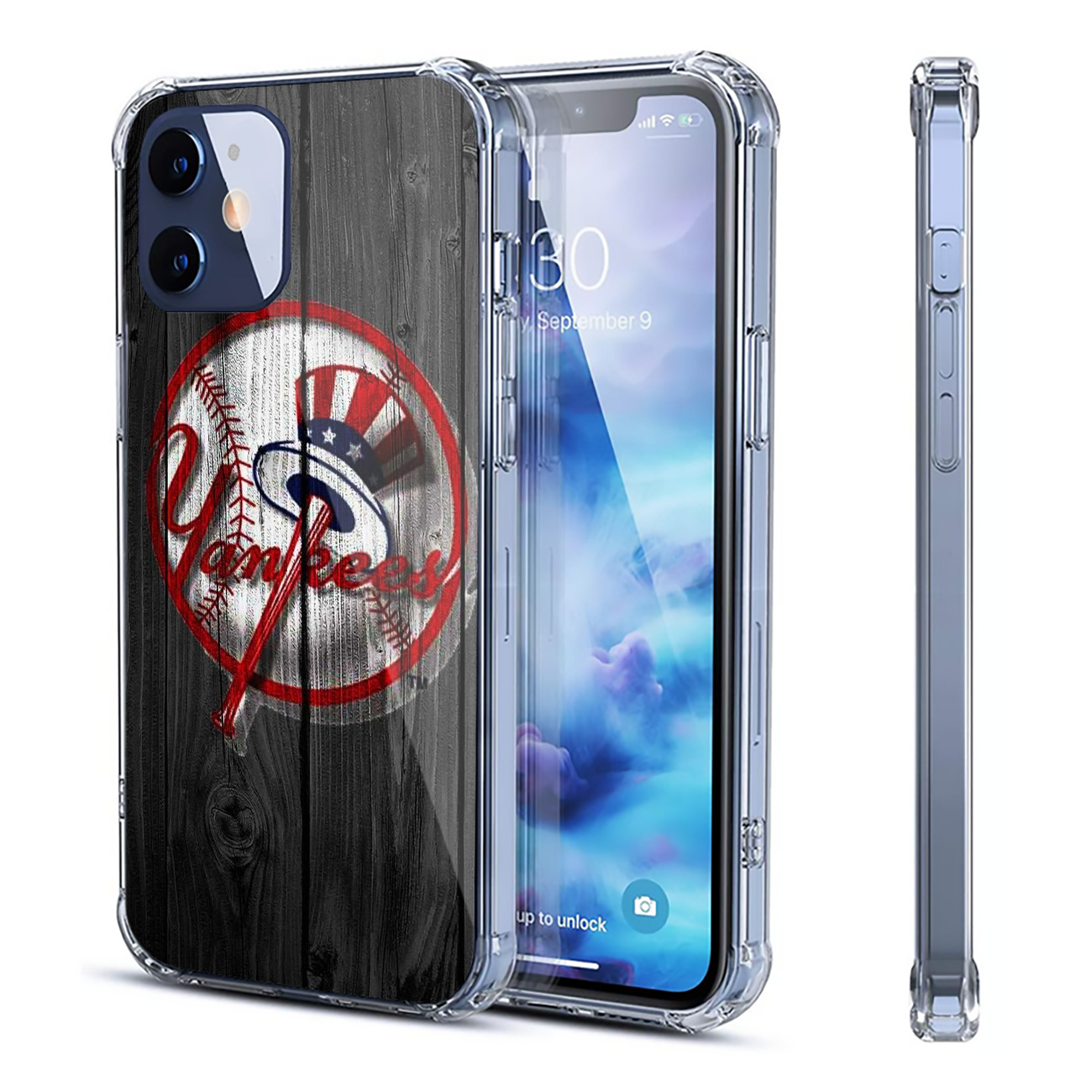 New York Yankees 131 Clear IPhone 12 Case – Soft TPU With UV Print – Enhanced Drop Protection, Precise Fit, Anti-Fingerprint, Customizable Design, Scratch-Resistant, Yellow-Resistant